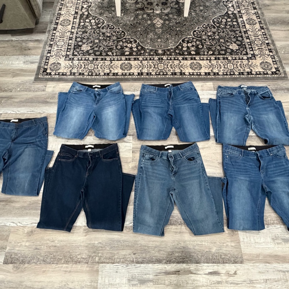 Cato Women's Boot Cut Jeans in Various Blue Shades